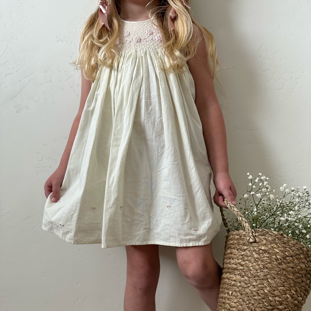 Vintage embroidered girls dress